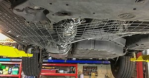 Catalytic converter cages fitted to combat theft