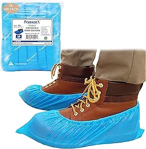 200 Count Shoe Covers Disposable Non-Slip, Premium Cloth Boot Covers, Slip-resistant, Durable, Breathable, Non-toxic, Recyclable