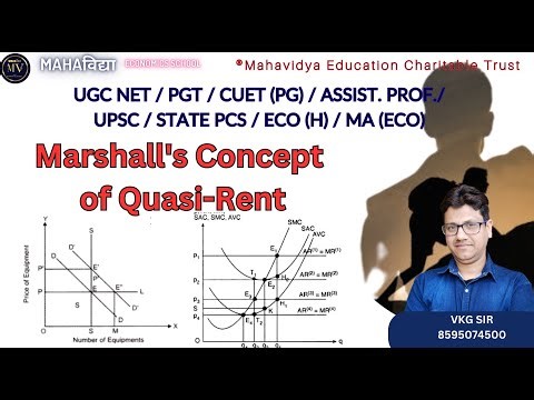 Quasi Rent | quasi rent and scarcity rent| marshall theory of rent