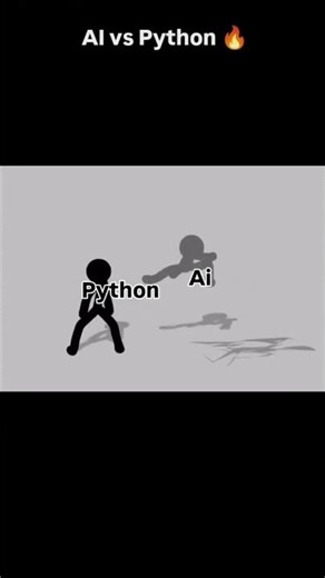python vs ai fighting #coding #codingbat #python #ai #fighting #animation #languagelearning