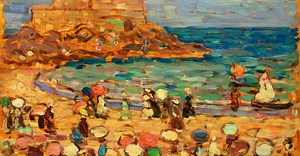 Paysage marin à St. Malo de Maurice Brazil Prendergast - Reproduction tableau