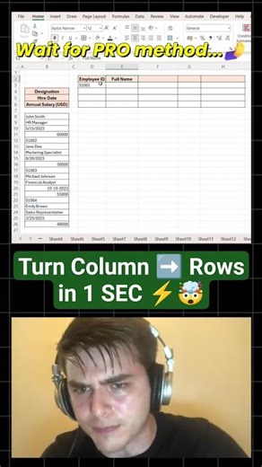 WRAPROWS vs manual method - the difference is insane #excel #automation