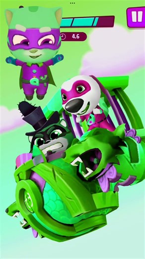 Talking Tom Hero Dash Super Hank Defeat Raccoon Boss & Unlocked Super Ginger Friend Power Suit World