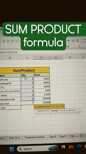 Excel SUM PRODUCT formula / multiple condition trick without SUMIFS #excel