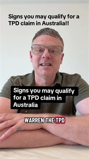 These 3 signs mean you might be eligible for a TPD claim payout. One — you’ve stopped working because of injury or illness. Two — your doctor says you’re unlikely to return to your usual job. Three — you’ve been receiving ongoing treatment without improvement. If those three line up, your super fund may owe you a payout. #tpdclaim #personalinjury #superinsuranceaustralia #tpdclaims #totalandpermanentdisability