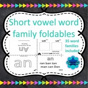 Word family foldables
