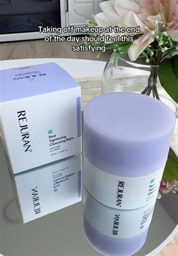 Removing makeup has never felt so relaxing. I love a cleansing balm that leaves my skin feeling clean, soft, and refreshed after a long day. Such a great addition to my skincare routine! 💜 #PremiumBeautyPicks #DealsForYouDays #DFYD #TikTokShopFinds #mia_manhattan_ny @REJURAN US