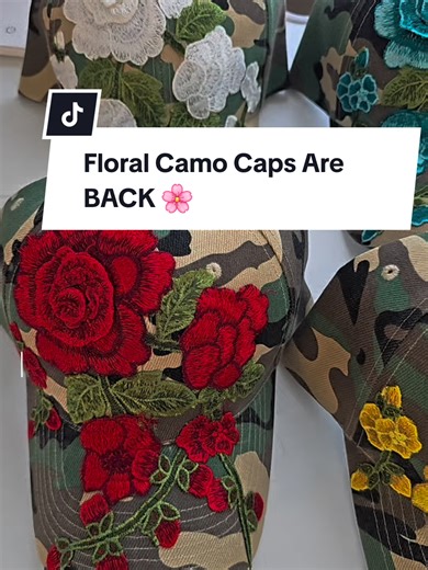 This floral camouflage baseball cap is that not basic statement piece your outfits need. Perfect for women who love unique hats, camo style, and floral details that stand out. All colors are in stock and ready to ship. 💬 Comment your favorite color 🛒 Tap the orange shopping cart to grab yours before it sells out