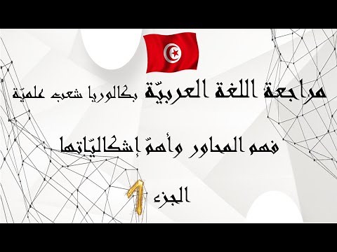 تلخيص العربية بكالوريا شعب علميّة تونس ( المحاور وأهمّ إشكاليّاتها ) # الجزء الأوّل