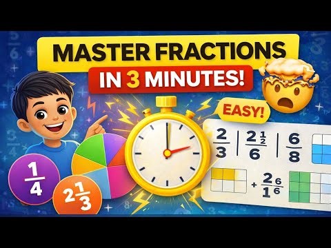 MASTER FRACTIONS IN 3 MINUTES! 🤯 All Types Explained with Easy Examples