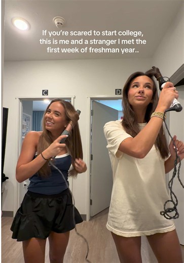 Your sign it will be okay🤍 missing the sink debriefs extra today :( #collegelife #roommate #moveinday