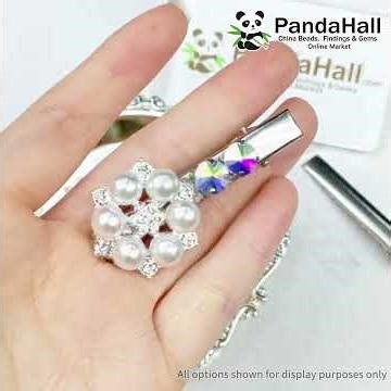 Rhinestone Pearl Flat Back Cabochon Hairpin #hairpins #handmadehairaccessories #shorts