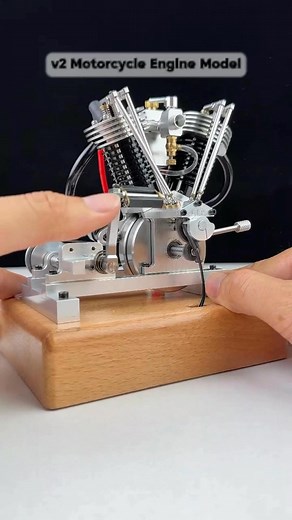 V2 motorcycle engine model #enginemodel #vortrixe #diy #fyp #v2 | Vortrixe Engine