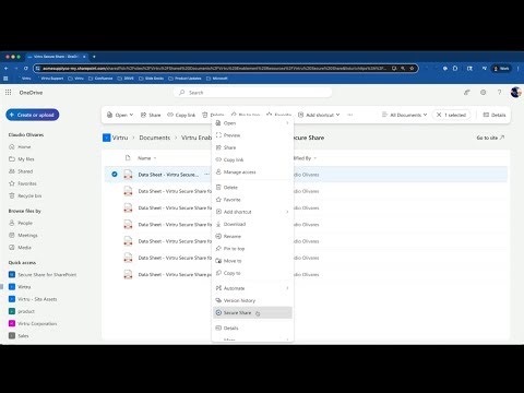 Encrypted File Sharing for Microsoft OneDrive, SharePoint, and Teams: Virtru Secure Share