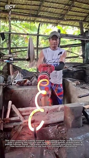 "Red-Hot Teamwork! 🔥 How Blacksmiths Stretch & Shape Iron with Perfect Timing"