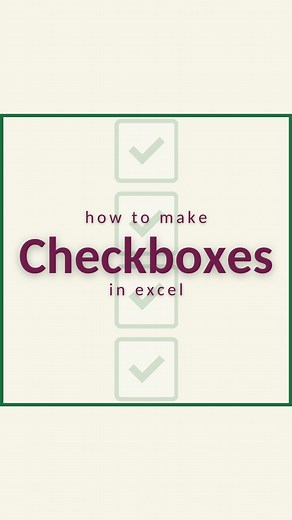 212K views · 28 reactions | How to make checkboxes in Excel! ️ Don’t forget to save this post!  Learn more Excel with the link in our bio! 六‍ Get your FREE Excel templates with the link in our bio! 勞 Follow us on TikTok, YouTube, Twitter, and more with the link in our bio! #excel #exceltips #exceltricks #sheets #spreadsheets #googlesheets #corporate #accounting #finance #business #businesstips #tutorials | CheatSheets | Facebook