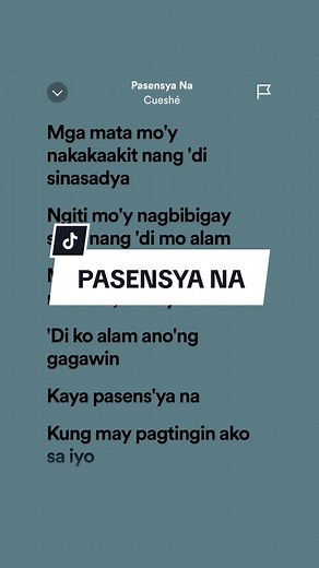 Pasensya Na🎶by:Cueshe #songlyrics #spotify #fypviral