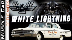 On this episode of Muscle Car Of The Week, we’re checking out some Ford white lightning! All the cars in this special episode are from the Brothers Collection, and they were all built with one thing in mind.. winning drag races! And they did it by running lightweight body panels, aluminum bumpers, stripped interiors, and big engines! Join us for a look at a '62 Ford Galaxie 406 lightweight, a '63 Galaxie 427 lightweight, a '64 Thunderbolt 427 lightweight, and a '66 427 Fairlane lightweight. Cool