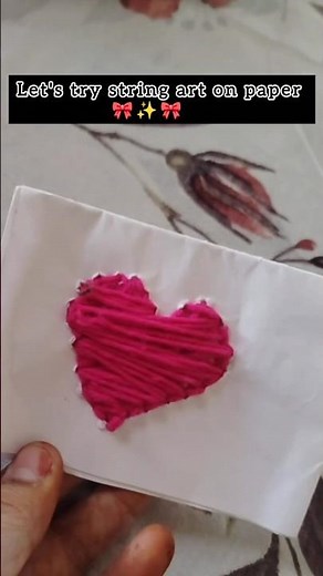 let's try string art on paper 😁😅🎀 #trending #art #craft #diy #viral