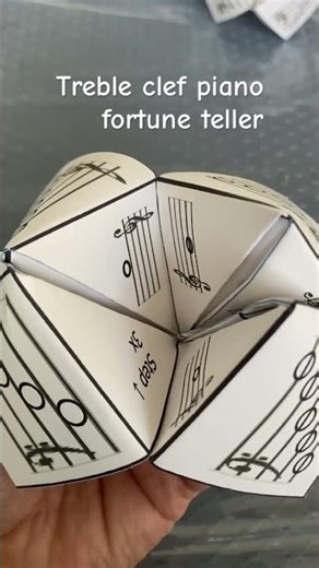 Treble clef piano fortune teller #bethsmithstudio