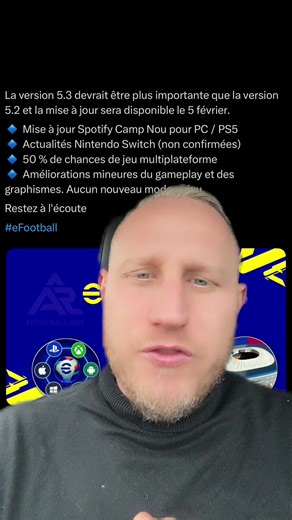 Mise à jour eFootball sur Nintendo Switch