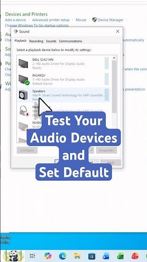 How To Test Sound Devices and Set Default