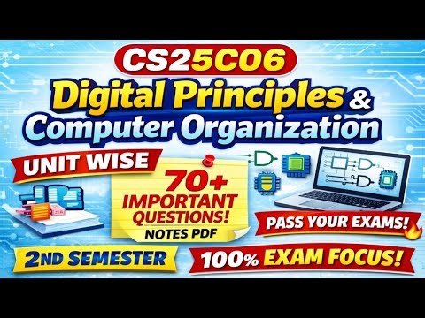 CS25C06 Golden Questions 😱 2nd Semester | Unit Wise Important Questions + Notes | Engineering king