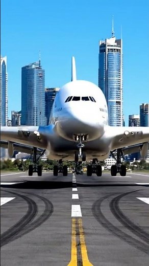 Epic Emirates Airbus A380 Landing | Stunning Front View on Runway