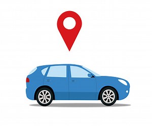 Pin Map Car Location Flat Symbol
