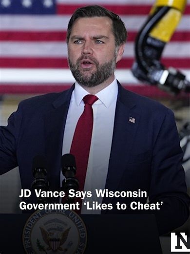 Vice President #JDVance criticized #Wisconsin's state government, saying during a speech in the state that it “likes to cheat” after it refused to provide #SNAP and voter data to the federal government. #newsweek #DonaldTrump