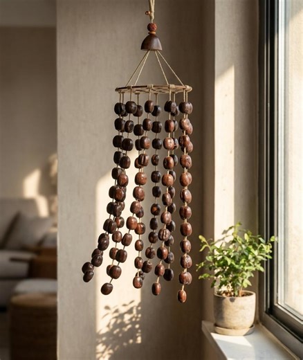 20 in Large Hand Fruit Shell Wind Chimes, 111pcs Pala Made, Natural Vocals, Can Be Relax the Mind, Dress up the Courtyard, Balcony. - Etsy Canada