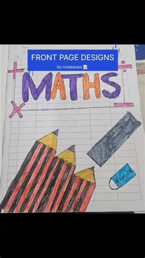 notebook front page design ideas for school all subjects