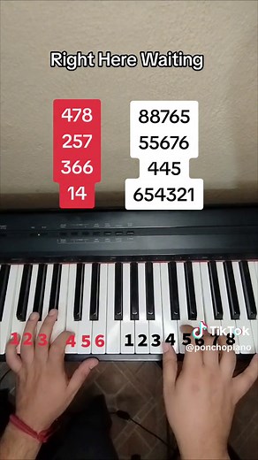 Right Here Waiting Piano Tutorial: Easy 2-Hand Lesson for Kids