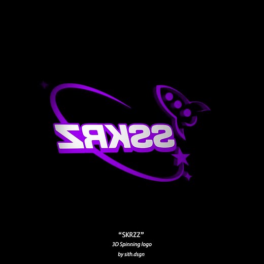 Y2K 3D Spinning Logo Design for Clients