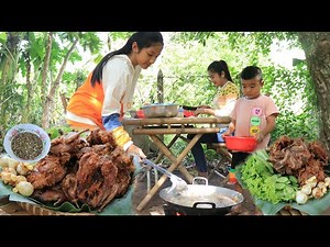 Cook and Eat: Seyhak and Eng enjoy to cook and eat crispy quails / Deep fry quail cooking