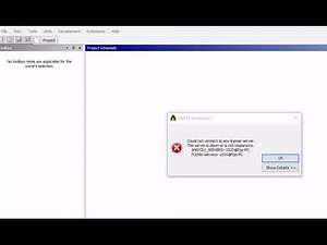 Ansys Workbench (could not connect to any license server) ,the server is down error..