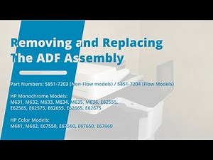 How to Replace HP 5851-7203/5851-7204 ADF Assembly