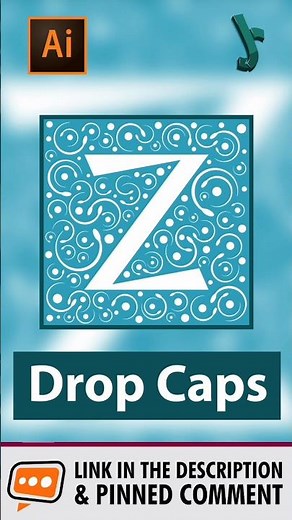 How to design a beautiful emblished Drop Cap? #adobeillustrator #dropcaps #shortsvideo #viral