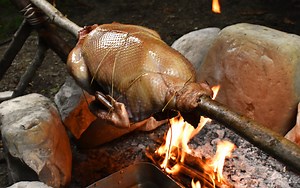 Medieval Foxtail Millet Polenta and Spit-Roasted Goose