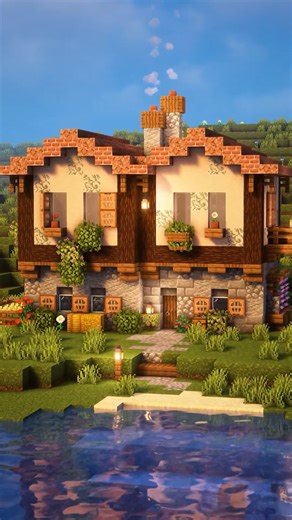 A Minecraft house design that feels naturally placed