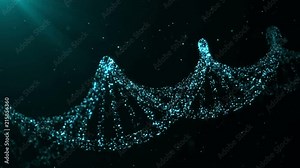 DNA background. You can use it for a science, technology, stage, communication or social media background. Seamless loop.