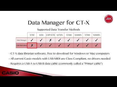 Casio CT-X700 Song Mode Tutorial Part 3-3 USB Flash Drive Transfer (CT-X800, CDP-S350)