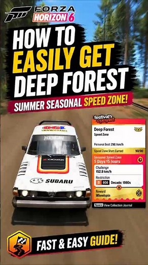 How To Easily Beat the Summer Seasonal Speed Zone "Deep Forest" in FH6