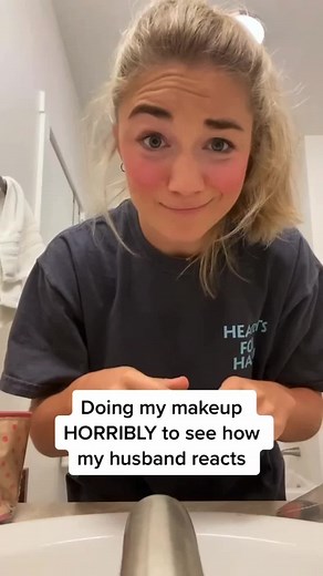 This was a fun one! #prank #badmakeup #horriblemakeup #husbandwife | Matt & Abby