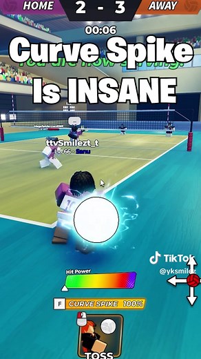 Nah Curve Spike in Roblox: Haikyuu Legends Gameplay