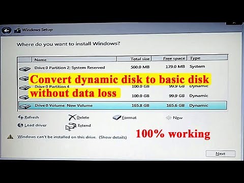 change dynamic disk to basic without losing data | install windows 10 dynamic disk | creat dynamic