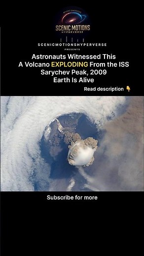 Astronauts Saw Sarychev Volcano Erupt from Space 🌋 | Rare ISS Footage