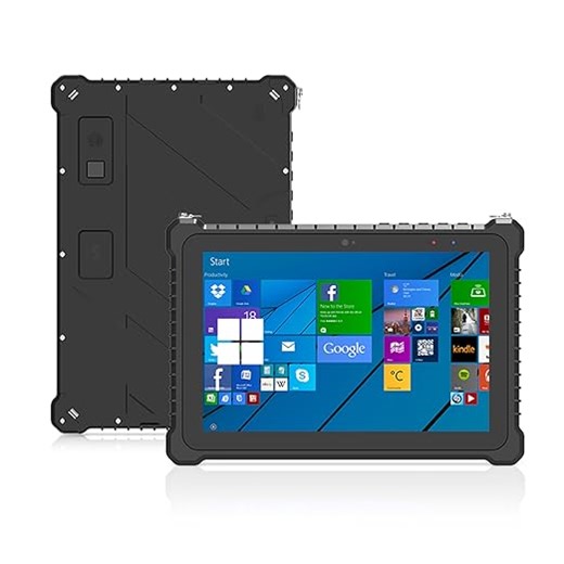 10.1" IP67 Rugged Tablet (N5100 8GB+256GB) Windows 11 Pro Waterproof Industrial Tablet PC, Fingerprint, 16000mAh Battery, 500nit, GPS, WiFi, 4G, BT4.2, NFC, 2D Scanner, for Outdoor Field Work