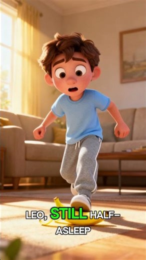 “He Beat His Alarm Clock… But His Cat Had Other Plans 🐱🍌”