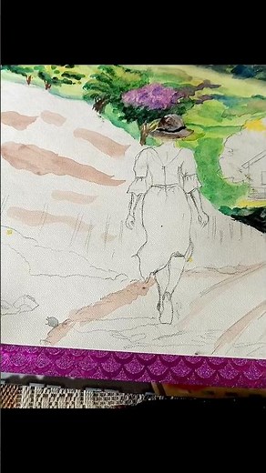 Easy water colour painting for beginners 😉 draw with me 😍